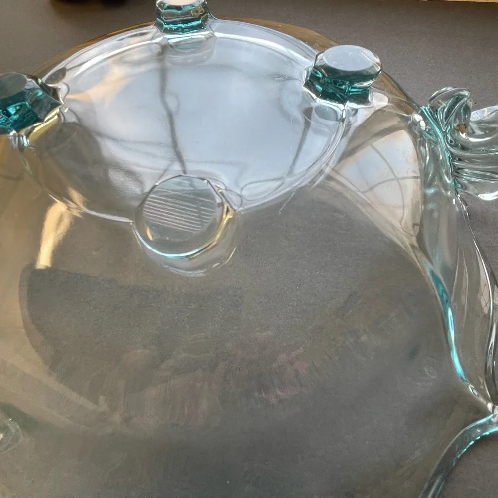 Glass Bowl Double‎ Bow Handle Serving Bowl Holiday Party